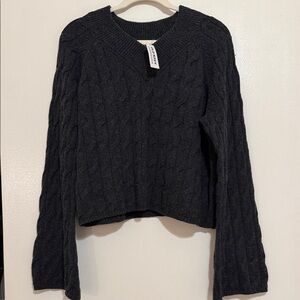 Black Cable Knit Sweater